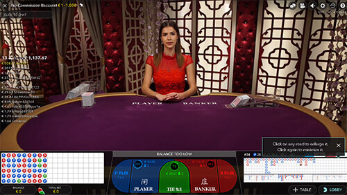 Live baccarat