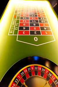 Roulette table